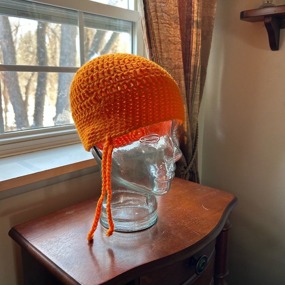 Handmade Orange Crochet Beanie